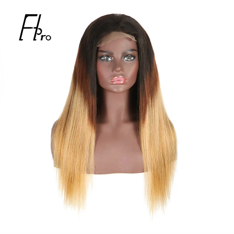 New Arrival Customized 3 Tone Light Brown 4x4 Lace Closure Wig